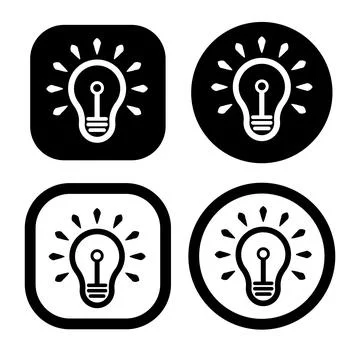 Light bulb thin icon vector illustration symbol Isolated template. イラスト素材
