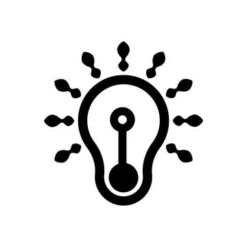 Light bulb thin icon vector illustration symbol Isolated template. Stock Illustration
