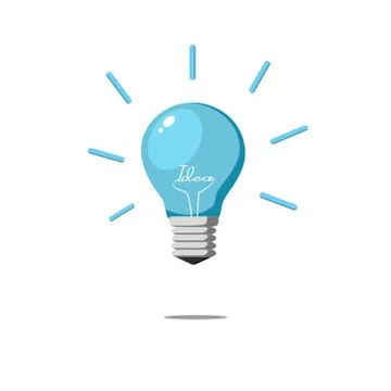 Light bulb of thought and creativity, critical thinking for processing Light  Stock Illustration