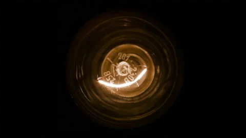 Light Bulb From Top Different On Off Fade and Flickering Stock Footage 221552490