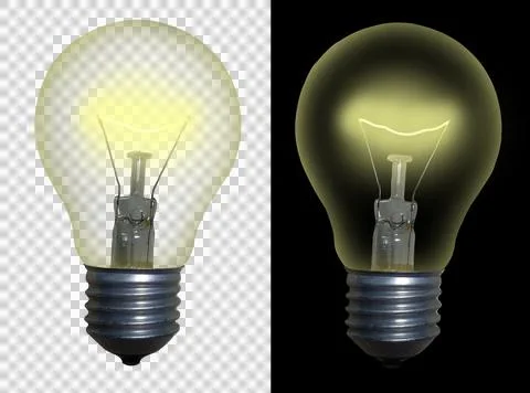 Light bulb transparent Stock Illustration