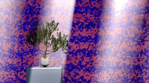 Light bulb with a tree inside Stock Illustration