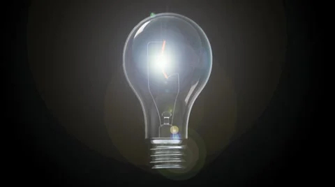Light Bulb Turning On Stock Footage 8910198