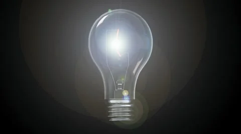 Light Bulb turning On, Pulses and Flickers Stock Footage 8910255