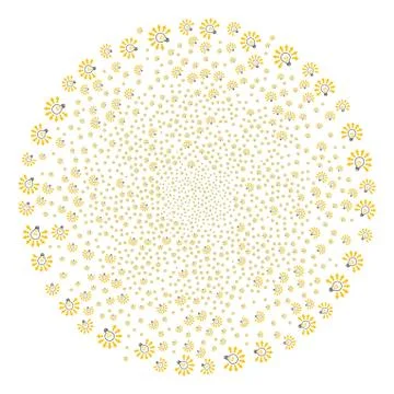 Light Bulb Twirl Exploding Globula Stock Illustration