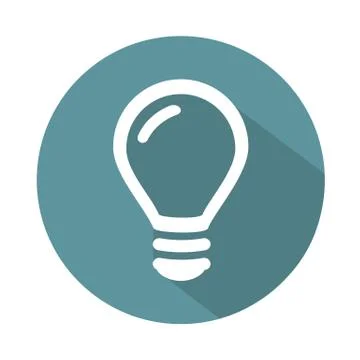 Light bulb vector icon, Flat style Illustration