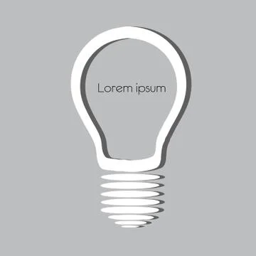 Light bulb vector icon Stock Illustration