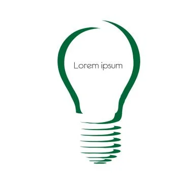 Light bulb vector icon Illustrazione stock