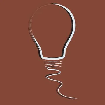 Light bulb vector icon Stock Illustration