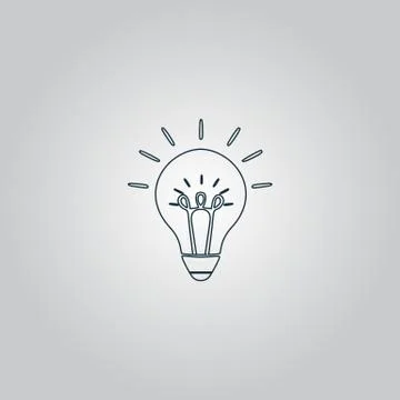 Light bulb vector icon Stock Illustration