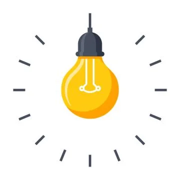 Light Bulb Vector Icon Stock Illustration