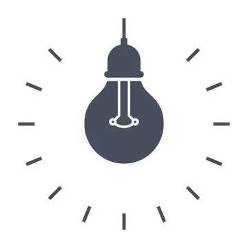 Light Bulb Vector Icon Stock Illustration