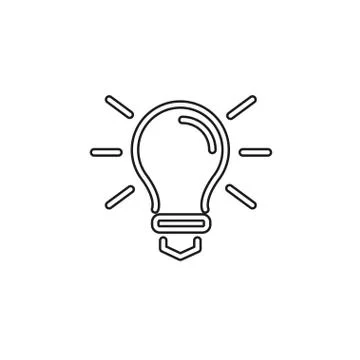 Light bulb vector icon Stock Illustration