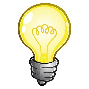 Light bulb vector icon illustration Stock Illustration