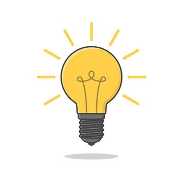 Light Bulb Vector Icon Illustration. Incandescent Or Fluorescent Energy Sav.. Illustrazione stock