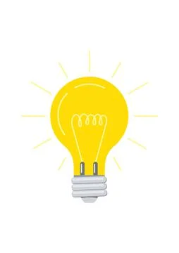 Light bulb vector icon isolated on white background. Stock Illustration