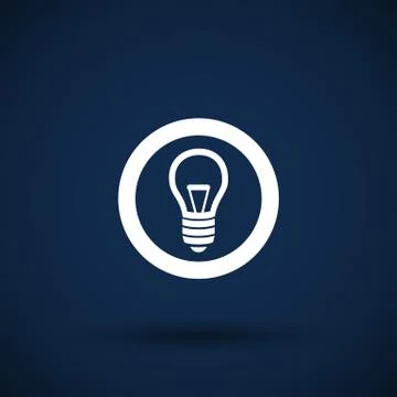 Light bulb vector icon lamp Stock Illustration