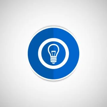 Light bulb vector icon lamp illustration Stock Illustration