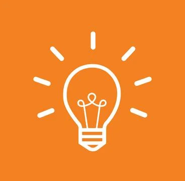 Light bulb vector icon. Lightbulb sign Illustrazione stock