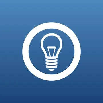 Light bulb vector icon vector lamp Stock Illustration