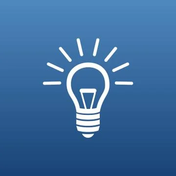 Light bulb vector icon vector lamp Stock Illustration