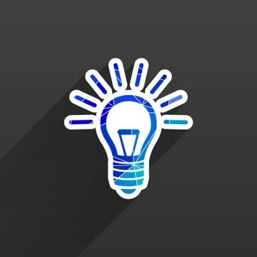 Light bulb vector icon vector lamp Illustrazione stock