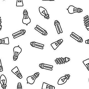 Light Bulb Vector Seamless Pattern イラスト素材
