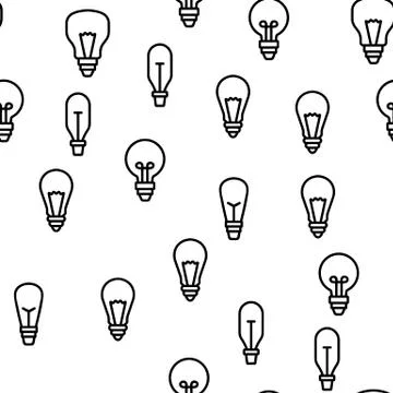 Light Bulb Vector Seamless Pattern イラスト素材