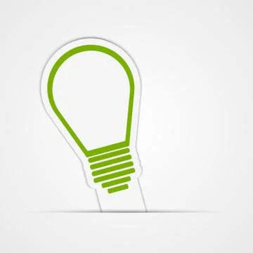 Light bulb vector sticker Stock Illustration