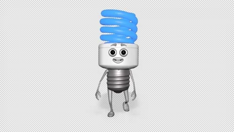 Light Bulb Walking Looped Alpha Channel 스톡 동영상 167306262