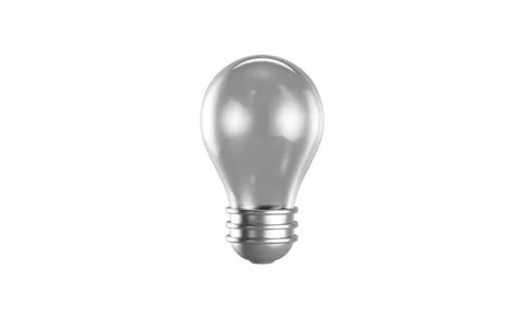 Light bulb in the white background, 3d rendering. Stock Illustration