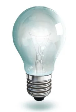 Light bulb on white background Stock Illustration