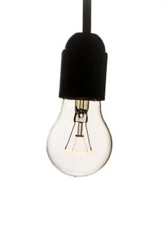 Light bulb on a white background Stock Photos