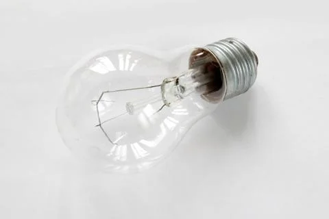 Light bulb on white background Foto stock