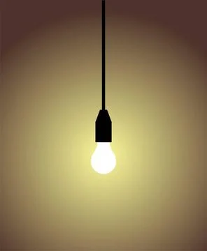 Light bulb white light bulb on brown background. Concepts of light, idea, ... Stock Photos