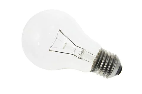 Light bulb on white Stock Photos