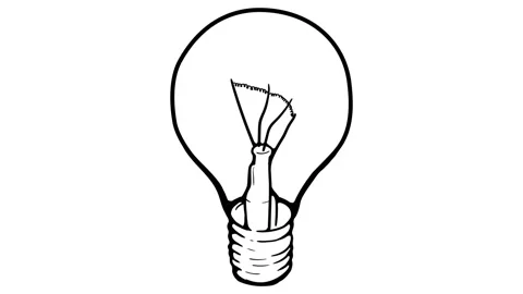 Light Bulb whiteboard animation 4K footage Stock Footage 116574459