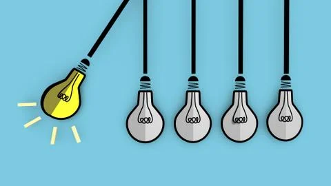 A light bulb will boost extinguished bulbs. Stock Illustration