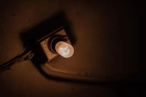 Light bulb with wire Stock Photos