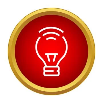 Light bulb with wireless signal generating new ideas Stock Illustration