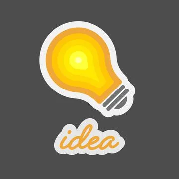 Light bulb with word idea イラスト素材