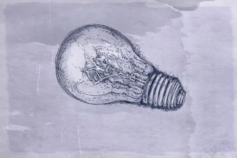 A light bulb for your idea Illustrazione stock