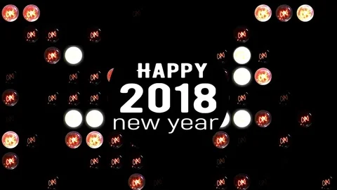 Light bulb,new year 2018 Stock Footage 83005207