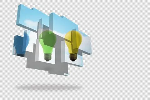 Light bulbs on abstract screen イラスト素材