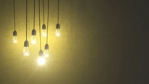 Light bulbs background Stockbeeldmateriaal 76293929