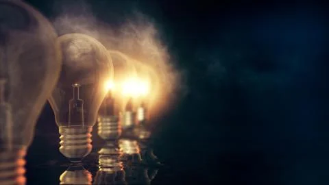 Light Bulbs Background Stock Illustration