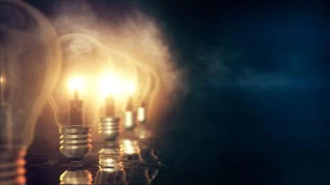 Light Bulbs Background Stock Illustration