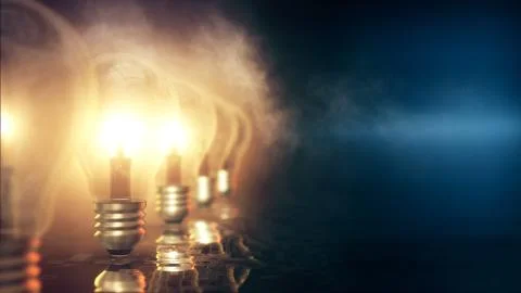 Light Bulbs Background Stock Illustration