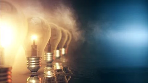 Light Bulbs Background Stock Illustration