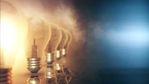 Light Bulbs Background Stock Illustration